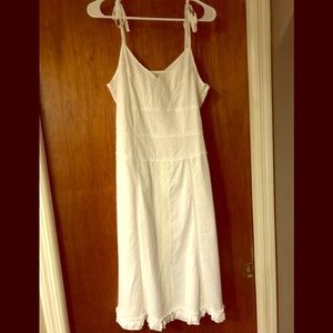 White cotton dress.